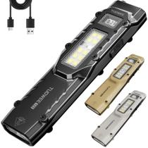 Lanterna Tática Recarregável De 1500 Lúmens Com LED De Duplo Interruptor, Pequena, Com Display