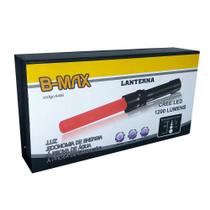Lanterna tática recarregável swat b-max bm-8466 1200 lumens led com foco ajustável e sinalizador