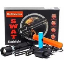 Lanterna Tatica Swat Profissional Recarregável 980000w Super Forte Zoom
