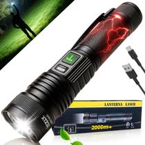 Lanterna Tática Tesla Ray LED XHP50 200000 Lumens Recarregável Zoom USB IPX6 6800mAh Camping