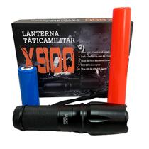 Lanterna Tática XX-900-PRO Led 990000w Com Zoom E Red Sinalizador