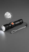 Lanterna Tática Zoom USB Recarregável Luz Branca