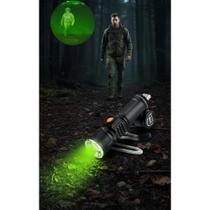 Lanterna Tática Zoom USB Verde Alta Potência Militar