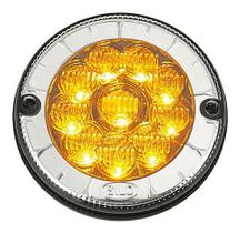 Lanterna Traseira 125mm Ônibus Caminhão Carreta 10 LED CR/AM