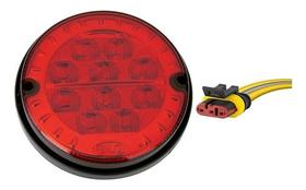 Lanterna Traseira 125mm Ônibus Comil Mascarello Neobus 10 LED VM 24V + Conector