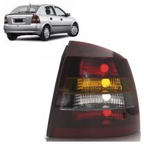 Lanterna Traseira Astra Hatch 1998 1999 2000 2001 2002 Tricolor Fumê Lisa Acrílico Carcaça Cinza