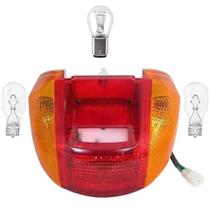 Lanterna Traseira Biz 100 e Pop 100 - Vermelha - Ambar - Loja Duas Rodas