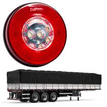 Lanterna Traseira Carreta LED 125mm Corujinha Luz de Ré Lanterna Traseira Carreta LED 125mm Corujinha Luz de Ré