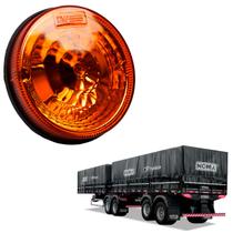 Lanterna Traseira Carreta Noma 125mm Âmbar Metalizada Lanterna Traseira Carreta Noma 125mm Âmbar Metalizada