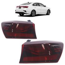 Lanterna Traseira Cerato 2020 2021 2022 Rubi Canto Lente Estriada Acrílico Carcaça Preta