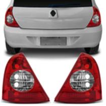 Lanterna Traseira Clio Hatch 2003 a 2011 Serve 2000 a 2002 Bicolor Cristal