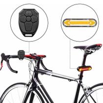 Lanterna Traseira Com Seta Sem Fio De Led Para Bike Bicicleta - HOTDUB