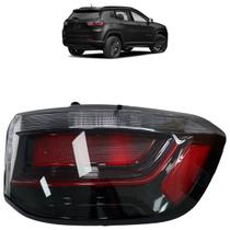 Lanterna Traseira Compass 2022 2023 2024 Canto LED Lente Lisa Acrílico Carcaça Preta