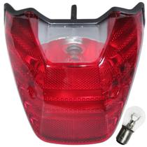 Lanterna traseira completa com lâmpada NXR125 NXR150 Bros 2009 a 2015 vermelha
