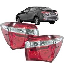 Lanterna Traseira Corolla 2014 15 16 17 Canto Com Led 3 Fios Par 2 pçs