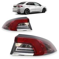 Lanterna Traseira Corolla 2020 2021 2022 2023 Canto LED Lente Lisa Acrílico