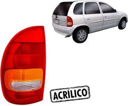 Lanterna Traseira Corsa 4p 94 a 99 Tricolor Acrílico Le