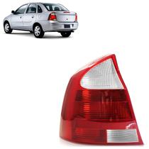 Lanterna Traseira Corsa Sedan 2003 2004 2005 2006 2007 Bicolor Estriada Acrílico Ré Pisca Cristal Carcaça Cinza