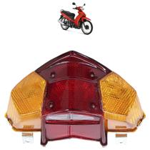 Lanterna Traseira Crypton T115 2009 2010 2011 2012 Lente Bicolor Estriada Acrílico Pisca Âmbar