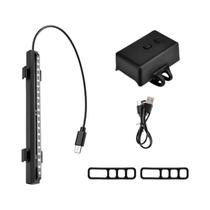 Lanterna Traseira De Bicicleta RGB À Prova d'Água 1200mAh Recarregável Tipo-C Com Montagem No Guidão