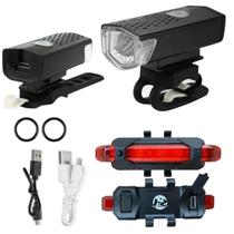 Lanterna Traseira e Farol Frontal Bike Ultra LED Recarregáveis USB Lanterna Traseira e Farol Frontal Bike Ultra LED Recarregáveis USB