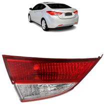 Lanterna Traseira Elantra 2011 2012 2013 Bicolor Porta Malas Lente Estriada Acrílico Carcaça Cinza