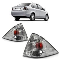 Lanterna Traseira Fiesta Sedan 2011 2012 2013 2014 Bicolor Fumê Lente Lisa Acrílico