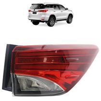 Lanterna Traseira Hilux Sw4 2016 2017 2018 2019 2020 Led Canto Lente Lisa Acrílico Carcaça Preta