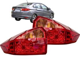Lanterna Traseira Honda City 2014 2015 2016 2017 Canto Par 2 peças
