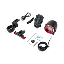 Lanterna Traseira Inteligente 6 Em 1 Para Bicicleta Com Alarme, Controle Remoto Sem Fio, Sensor De