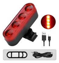 Lanterna Traseira JWS/JYX Bike LED Recarregável USB-C Preto IP65 WS-5264