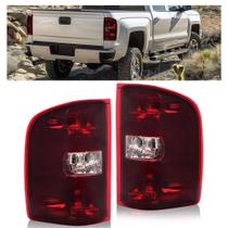 Lanterna Traseira KUAFU Chevrolet Silverado 07-14 Par Vermelho e Cromado Lanterna Traseira KUAFU Chevrolet Silverado 07-14 Par Vermelho e Cromado