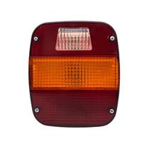 Lanterna Traseira LED 24V Ford Volks Marmitão Âmbar Lado Esquerdo Com Vigia Branco Lantersul