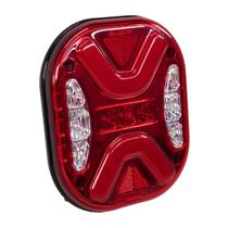 Lanterna Traseira LED MEX Vermelha Bivolt 12V 24V Lado Esquerdo Lanterna Traseira LED MEX Vermelha Bivolt 12V 24V Lado Esquerdo