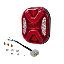 Lanterna Traseira LED MEX Vermelha Pisca Sequencial 12V Lado Direito Lanterna Traseira LED MEX Vermelha Pisca Sequencial 12V Lado Direito