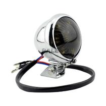 Lanterna Traseira LED Modificada Retro Para Motocicleta Luzes De Freio Redondas Em Metal