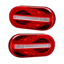 Lanterna Traseira LED Módulo R Sequencial Red Bivolt 12v 24v Par Sinalsul