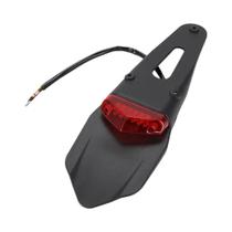 Lanterna Traseira LED Universal 12V Para Motocicleta Com Suporte Para Placa De Licença E Para-lama