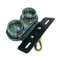 Lanterna Traseira LED Universal 12V Para Motocicleta Honda Yamaha Com Sinal De Freio Integrado