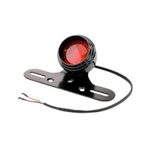 Lanterna Traseira LED Universal Para Motocicleta Com Luz De Freio E Suporte Para Placa De Licença