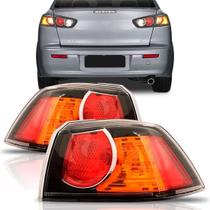 Lanterna traseira mitsubishi lancer 2008 á 2013 borda preta