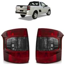 Lanterna Traseira Montana 2011 2012 2013 Bicolor Liso Acrílico Fumê