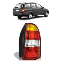 Lanterna Traseira Palio Weekend 2001 2002 2003 2004 Tricolor Lisa Acrílico Carcaça Preta