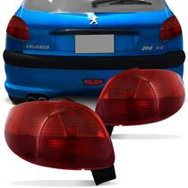 Lanterna Traseira Peugeot 206 1998 1999 2000 2001 2002 2003 Vermelho Rubi