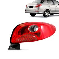 Lanterna traseira peugeot 207 2008 2009 2010 sedan tela vermelha