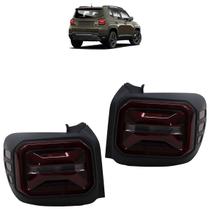 Lanterna Traseira Renegade 2022 2023 2024 2025 Led Bicolor Estriada Acrílico Carcaça Preto Lanterna Traseira Renegade 2022 2023 2024 2025 Led Bicolor Estriada Acrílico Carcaça Preto