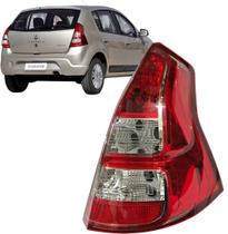 Lanterna Traseira Sandero 12 13 14 Borda Vermelha Friso Cromado