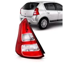 Lanterna Traseira Sandero 2012 2013 2014 Bicolor Com Friso Cromado