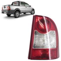 Lanterna Traseira Strada G4 2009 2010 2011 2012 2013 Bicolor Estriada Acrílico Carcaça Preta