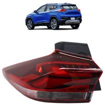 Lanterna Traseira Tracker 2021 2022 2023 Bicolor Canto LED Lente Lisa Acrílico Carcaça Preta